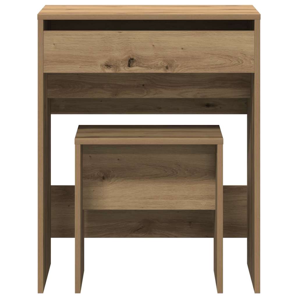 Dressing table with drawer artisan oak 60 x 40 x 75 cm