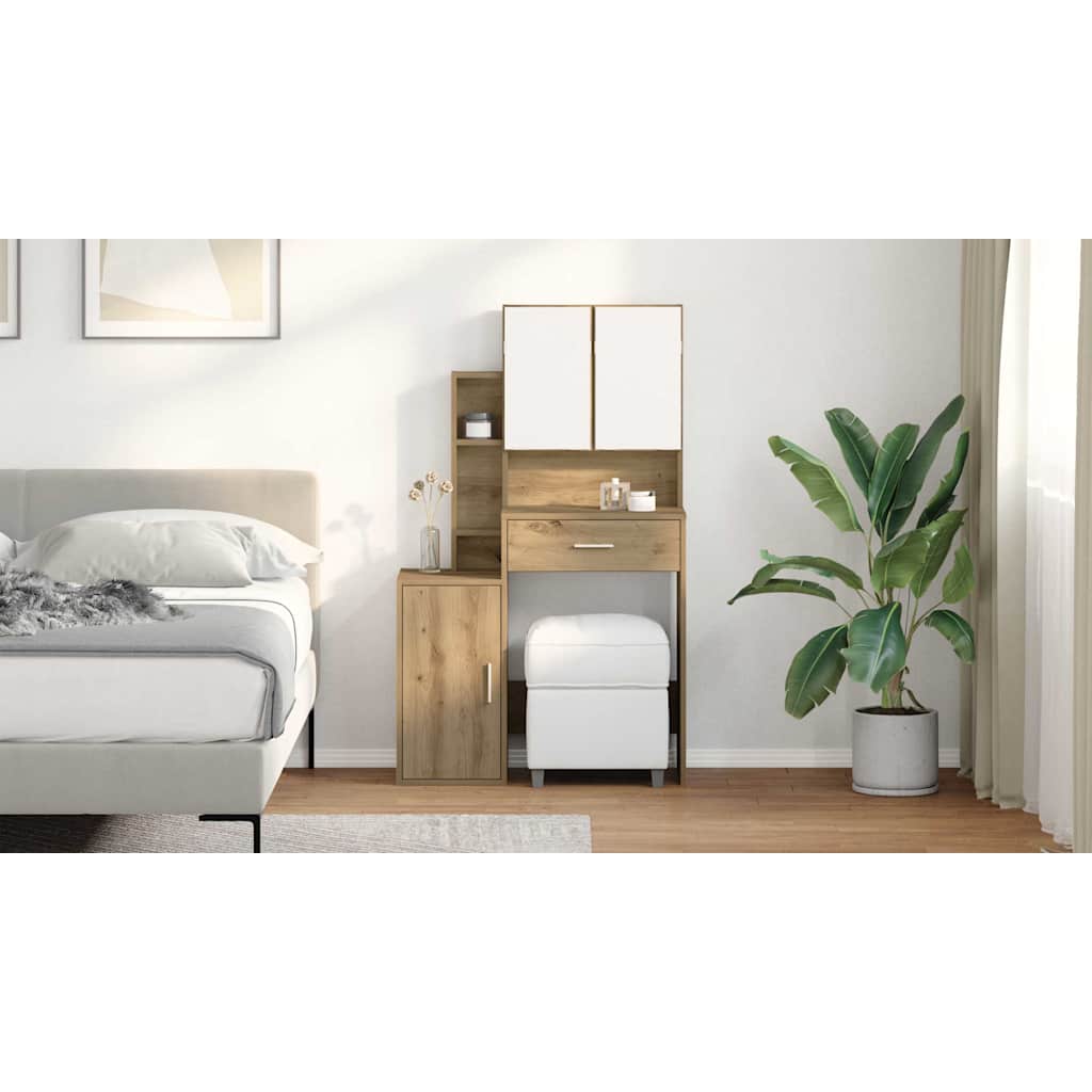 Makiažo Stalas su stalčių artisano ąžuolo 80 x 35 x 132 cm