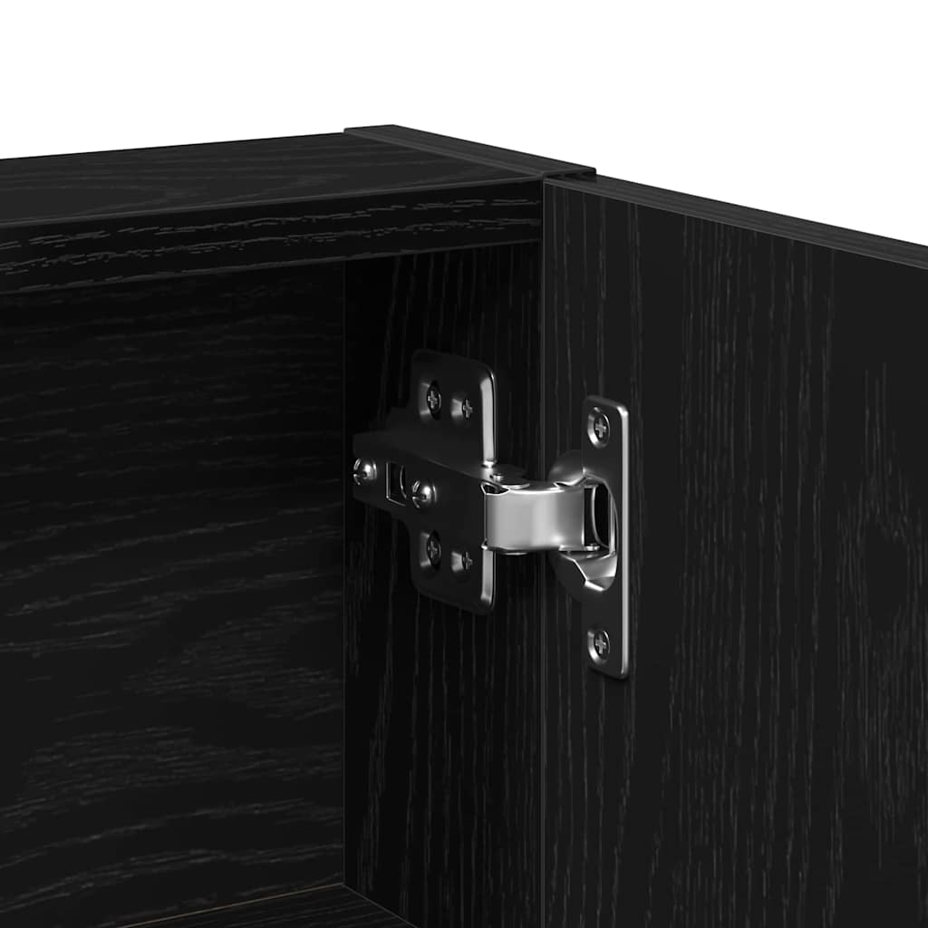Makeup Dressing Table black oak 80 x 35 x 132 cm Engineered wood