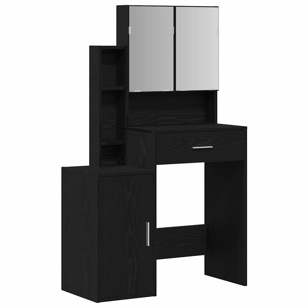 Makeup Dressing Table black oak 80 x 35 x 132 cm Engineered wood