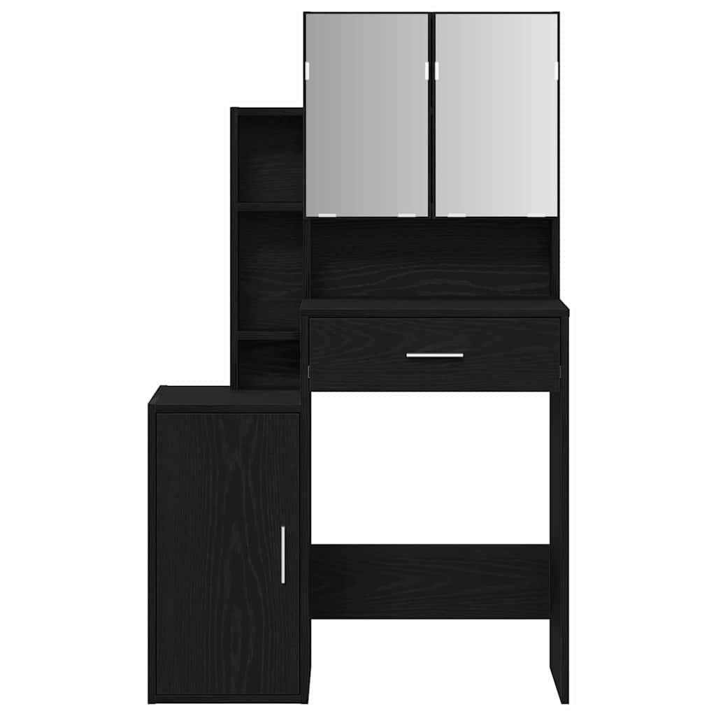 Makeup Dressing Table black oak 80 x 35 x 132 cm Engineered wood