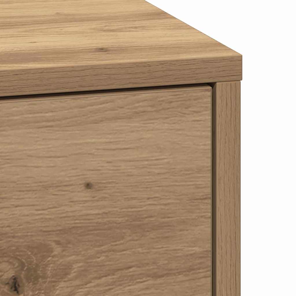 Bedside cabinet with drawer artisan oak 38 x 34 x 61 cm