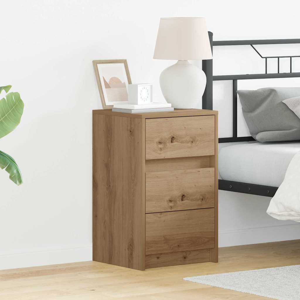 Bedside cabinet with drawer artisan oak 38 x 34 x 61 cm