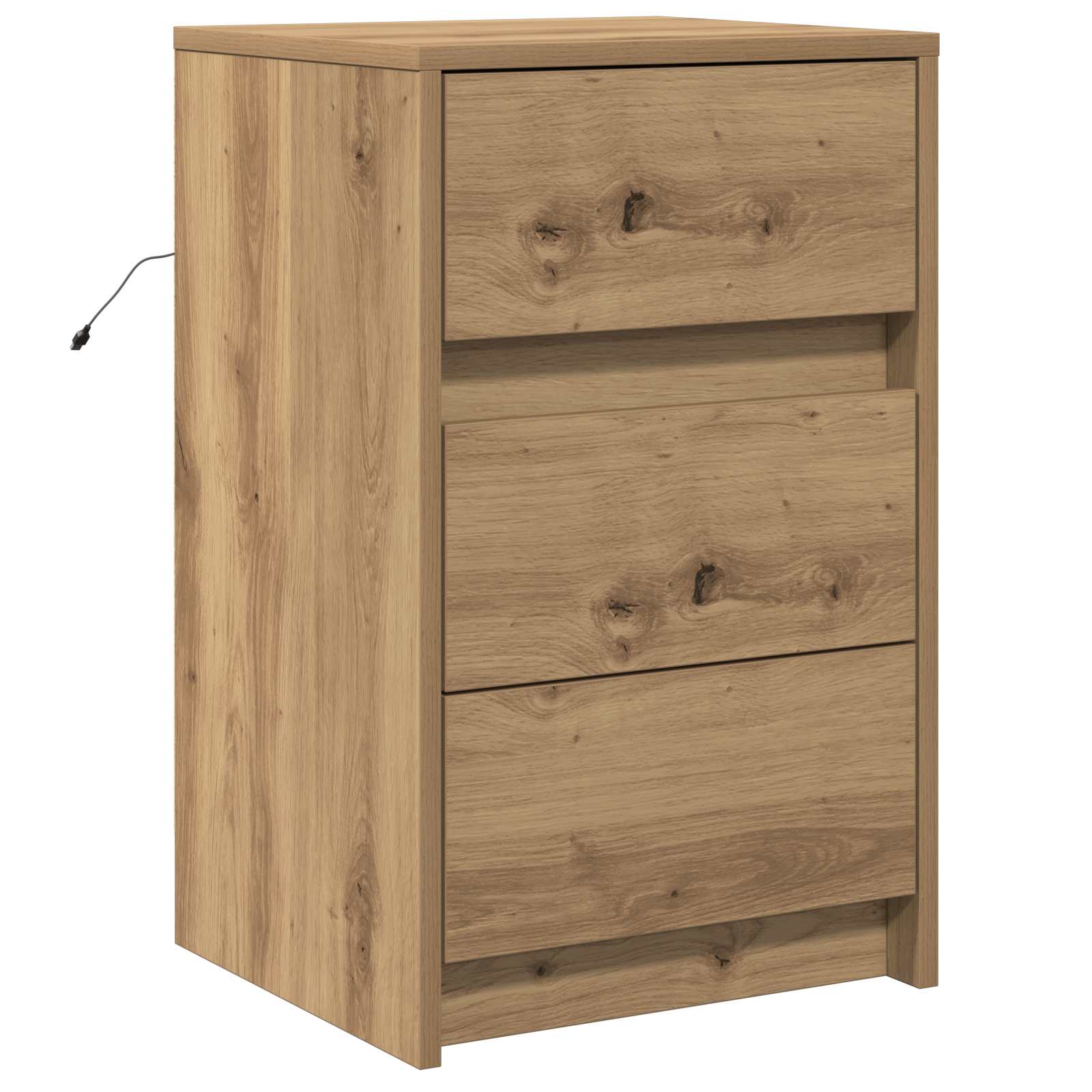 Bedside cabinet with drawer artisan oak 38 x 34 x 61 cm