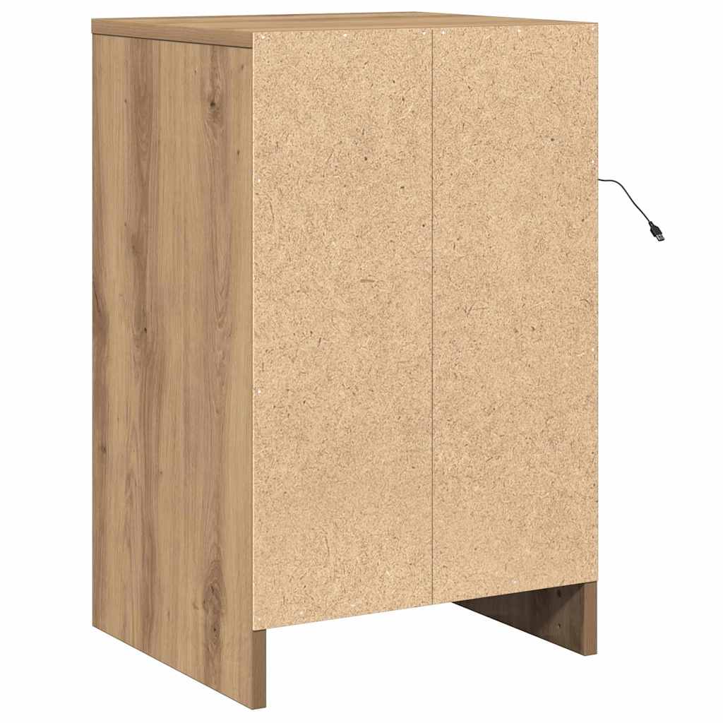 Bedside cabinet with drawer artisan oak 38 x 34 x 61 cm