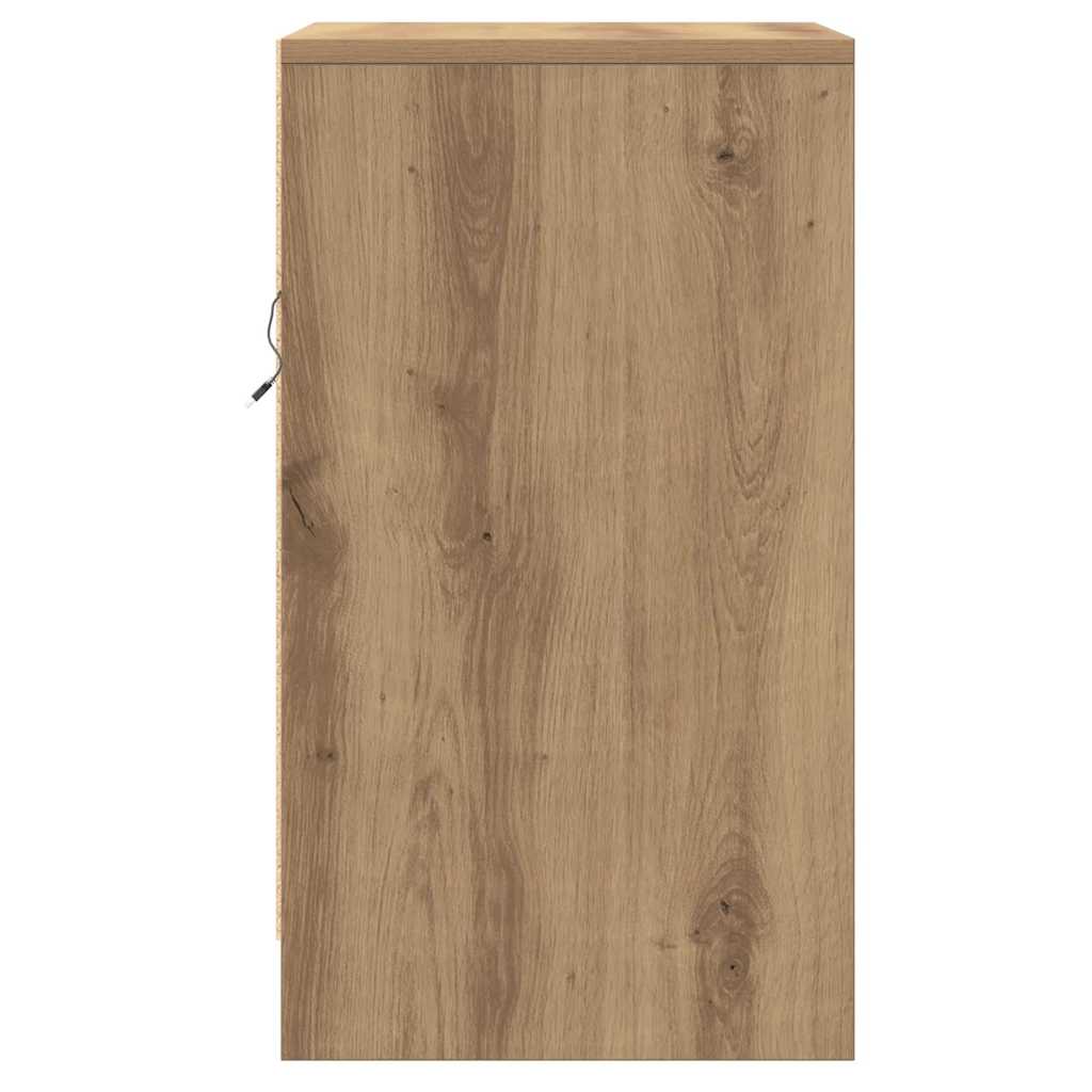 Bedside cabinet with drawer artisan oak 38 x 34 x 61 cm