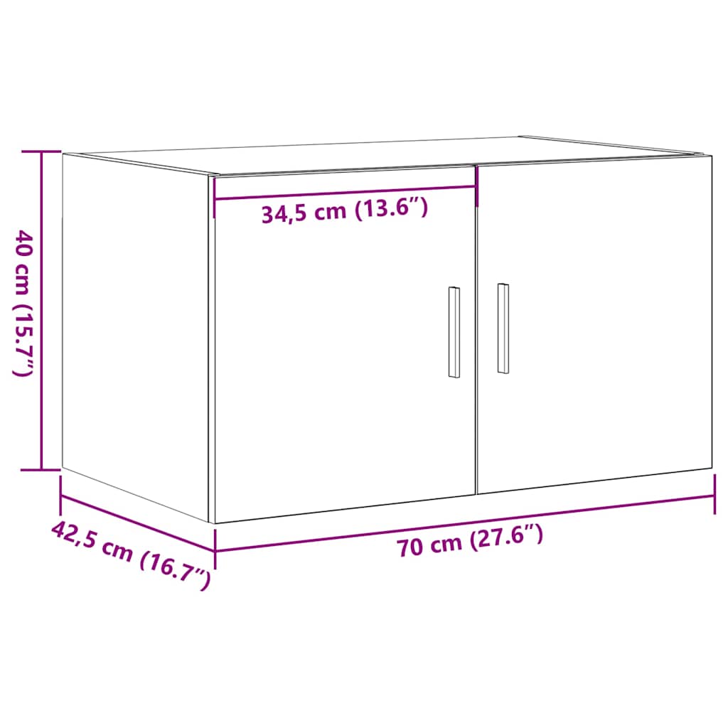 Piekaramais skapis Vecs koks 70 x 42.5 x 40 cm
