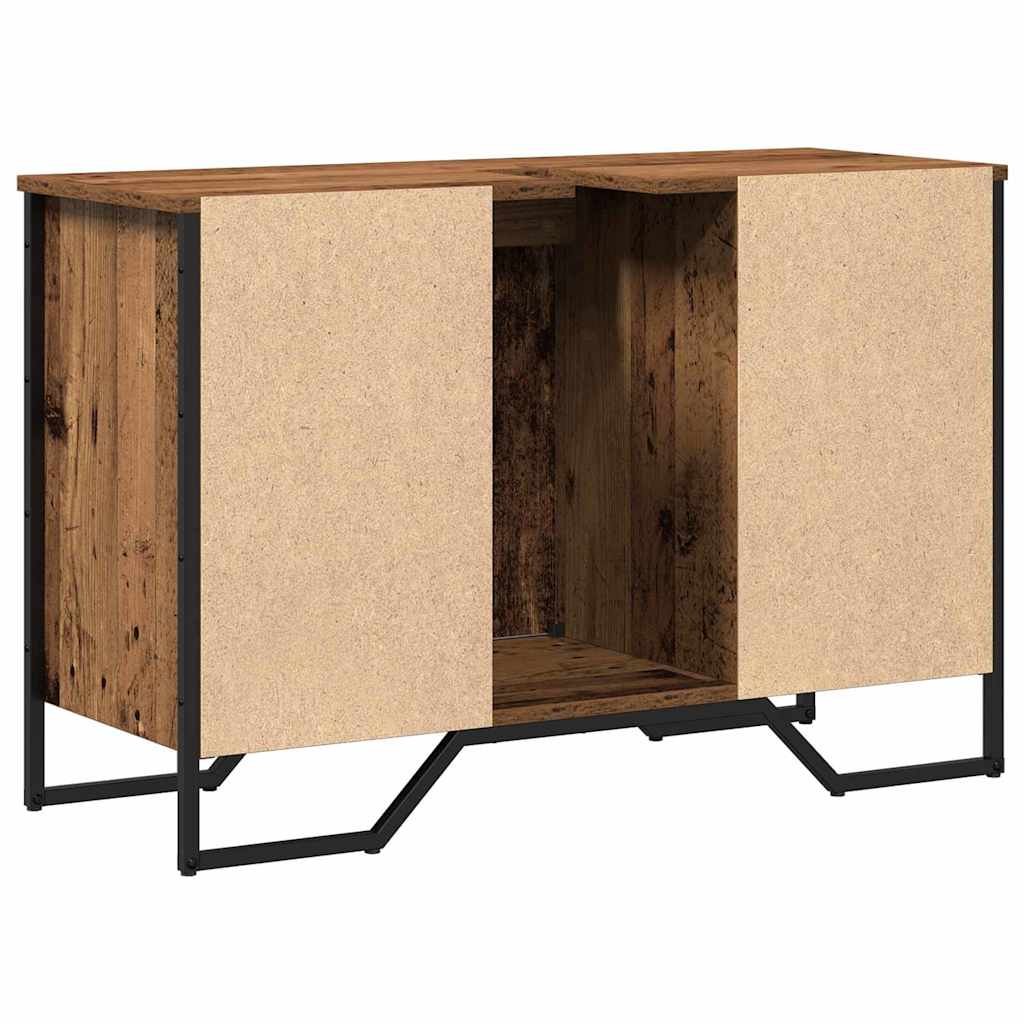 Washbasin cabinet with storage Vintage wood 91 x 35 x 60 cm