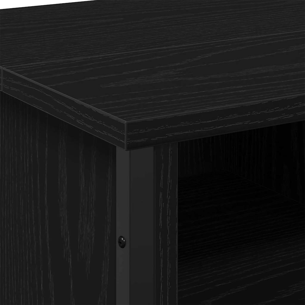 Sink Cabinet with Storage Black Oak 91 x 35 x 60 cm