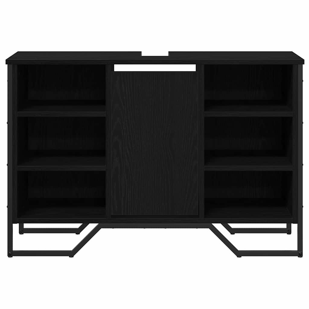 Sink Cabinet with Storage Black Oak 91 x 35 x 60 cm