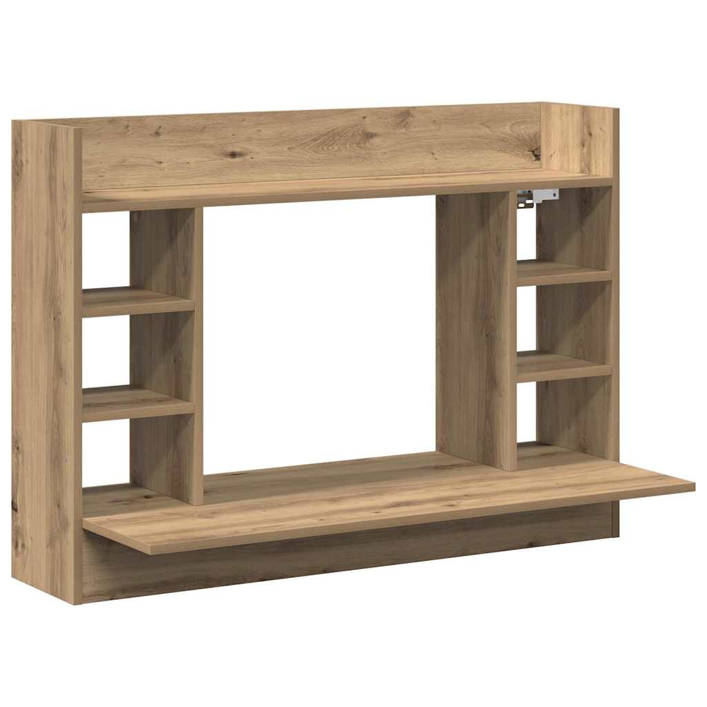 Wall-mounted desk artisan oak