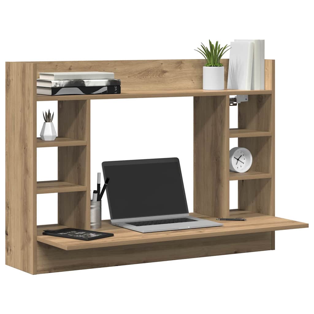 Wall-mounted desk artisan oak