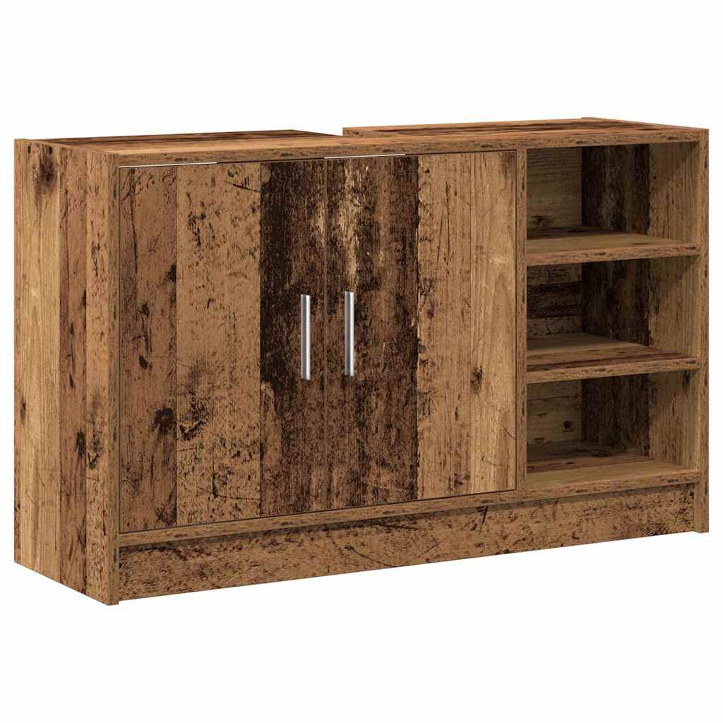 Sink cabinet with storage Vintage wood 90 x 29 x 55 cm