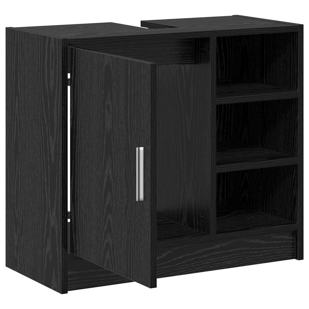 Sink Cabinet with Storage Black Oak 63 x 29 x 55 cm