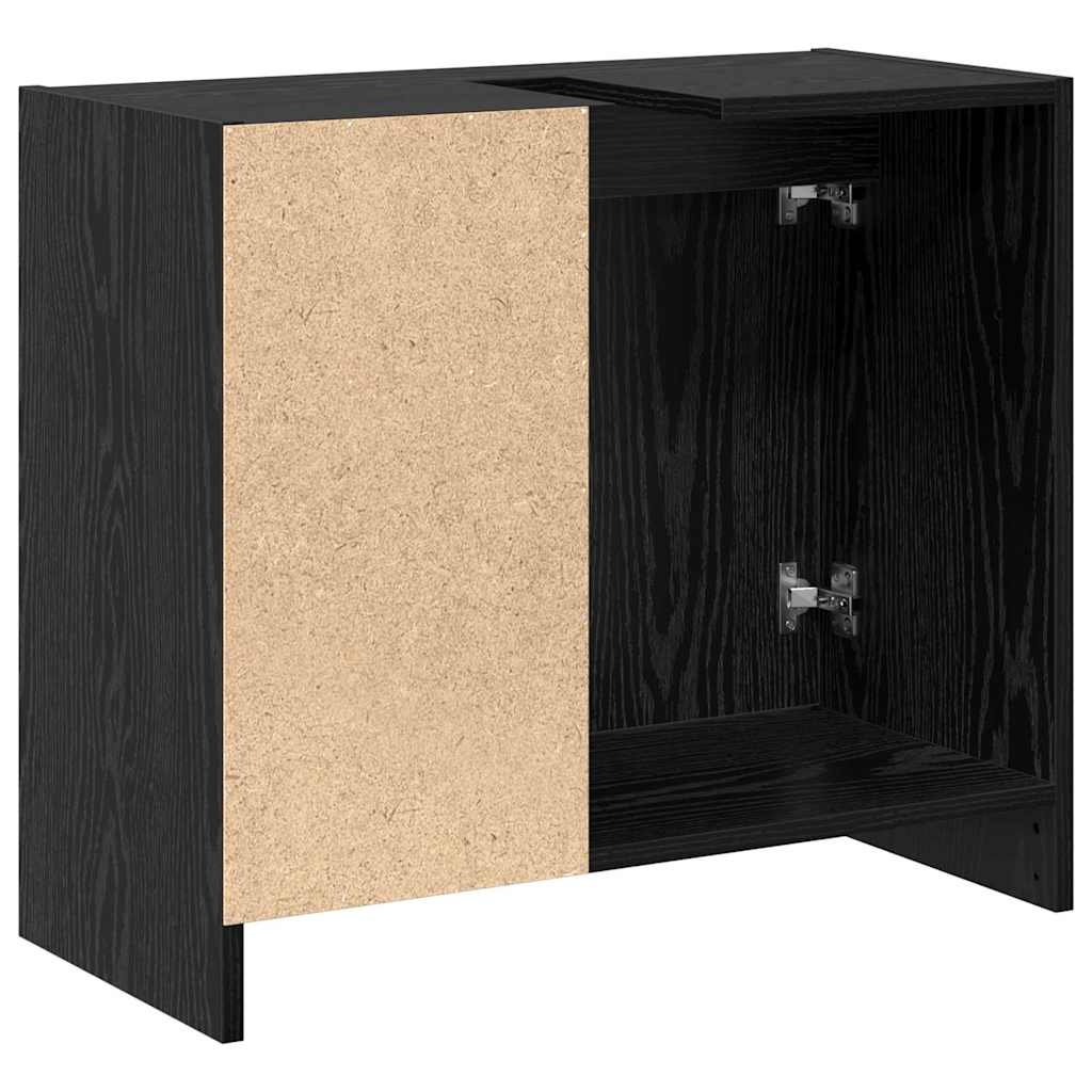 Sink Cabinet with Storage Black Oak 63 x 29 x 55 cm