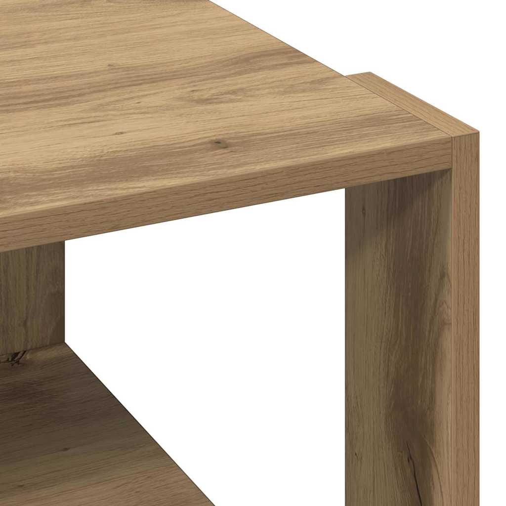Coffee table artisan oak 51.5 x 51.5 x 30 cm