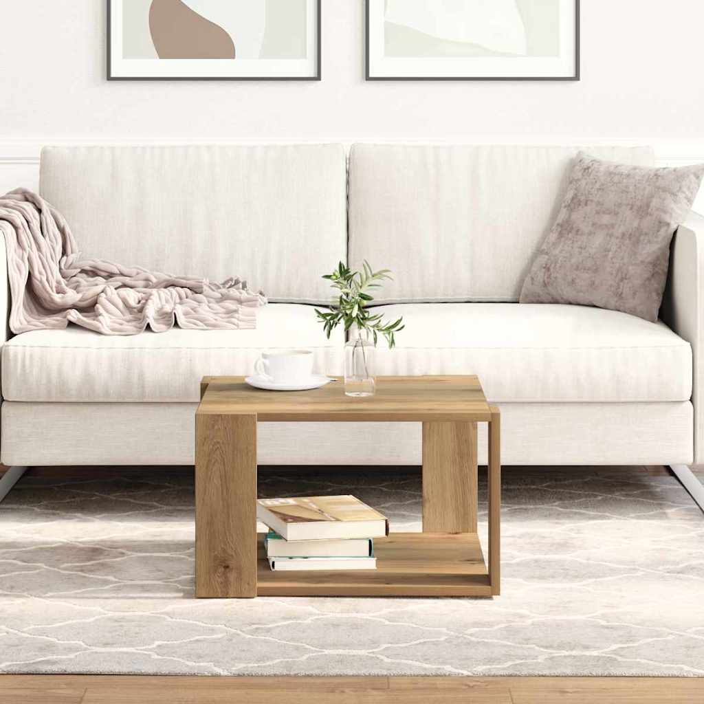 Coffee table artisan oak 51.5 x 51.5 x 30 cm