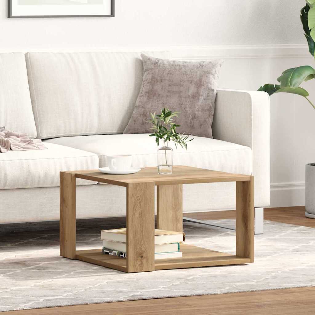 Coffee table artisan oak 51.5 x 51.5 x 30 cm
