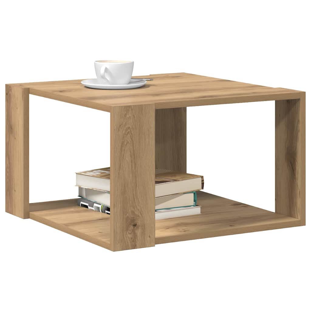 Coffee table artisan oak 51.5 x 51.5 x 30 cm