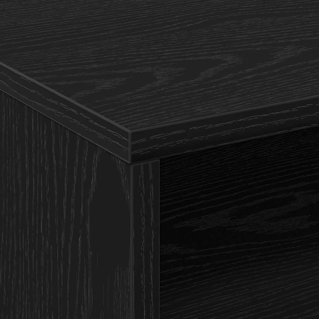 Rolling Cabinet Black Oak 55 x 40 x 91 cm