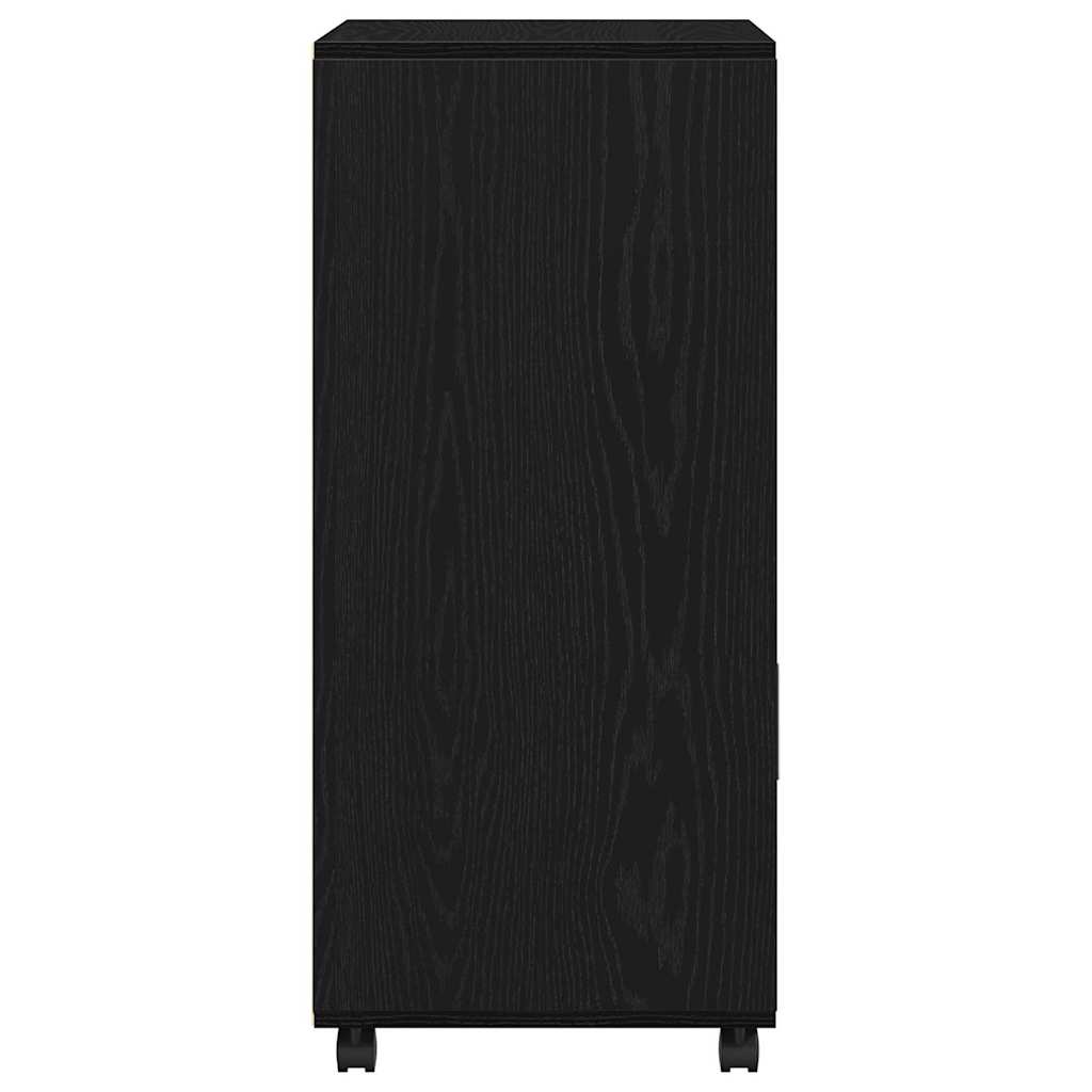 Rolling Cabinet Black Oak 55 x 40 x 91 cm