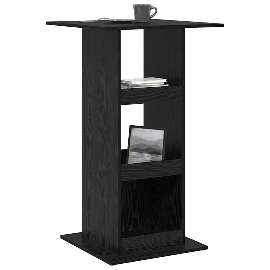 Bar Table Black Oak 60 x 60 x 100 cm Engineered Wood