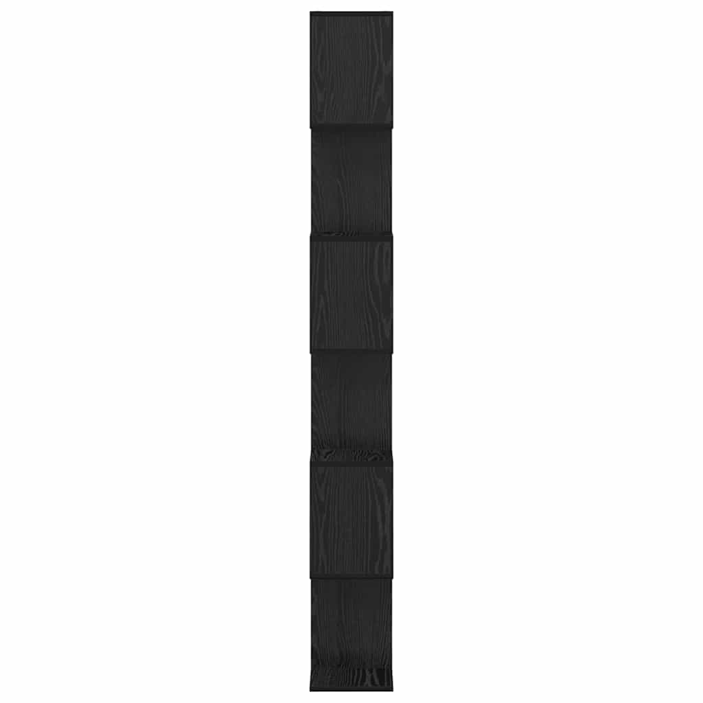 Juoda knygų spinta - 70 x 24 x 193.5 cm, iš inžinerinės medienos