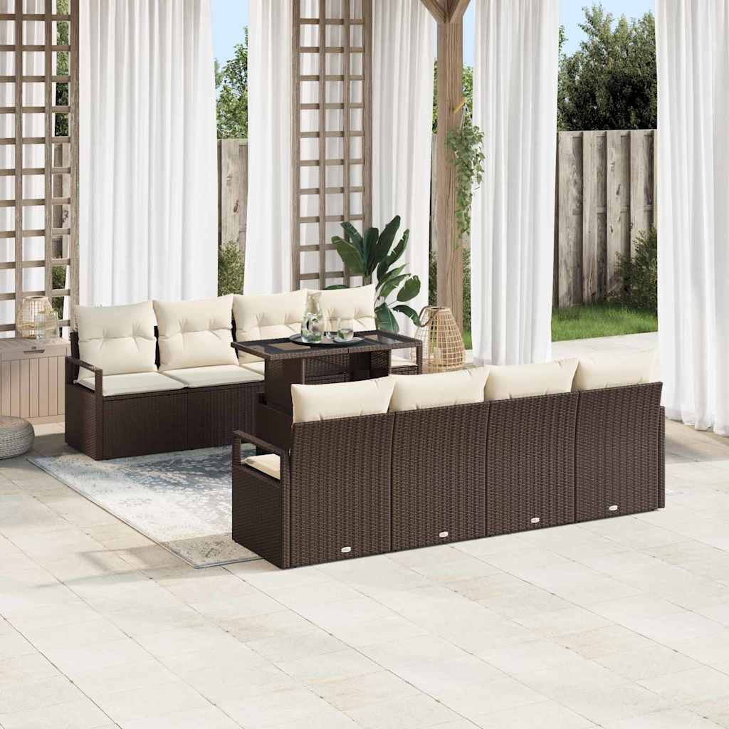 9 dalių sodinė sofa su pagalvėlėmis