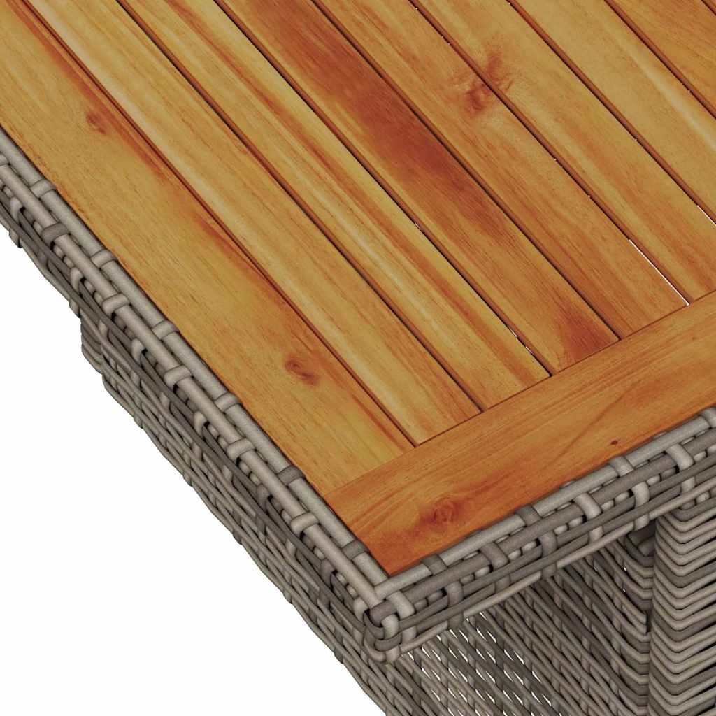 7 dalių sodo sofa rinkinys su pagalvėlėmis, pilka poli rattan ir akacija