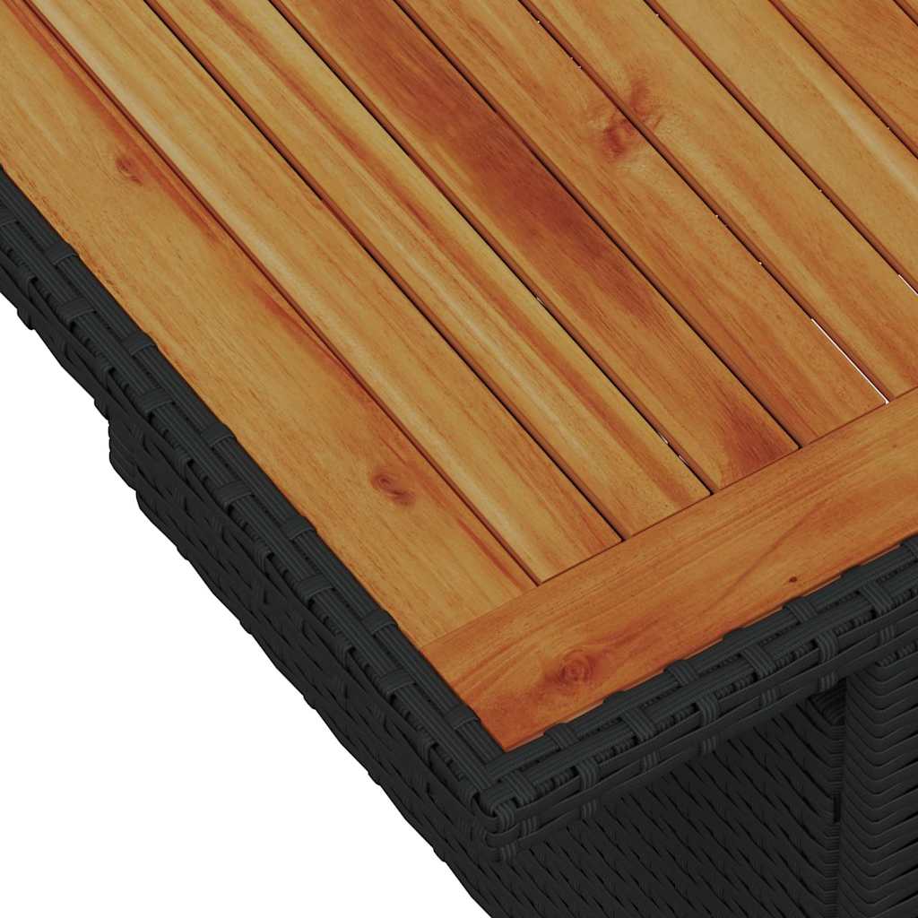 10 dalių sodo sofa rinkinys su pagalvėlėmis juodo poli ratano akacijos