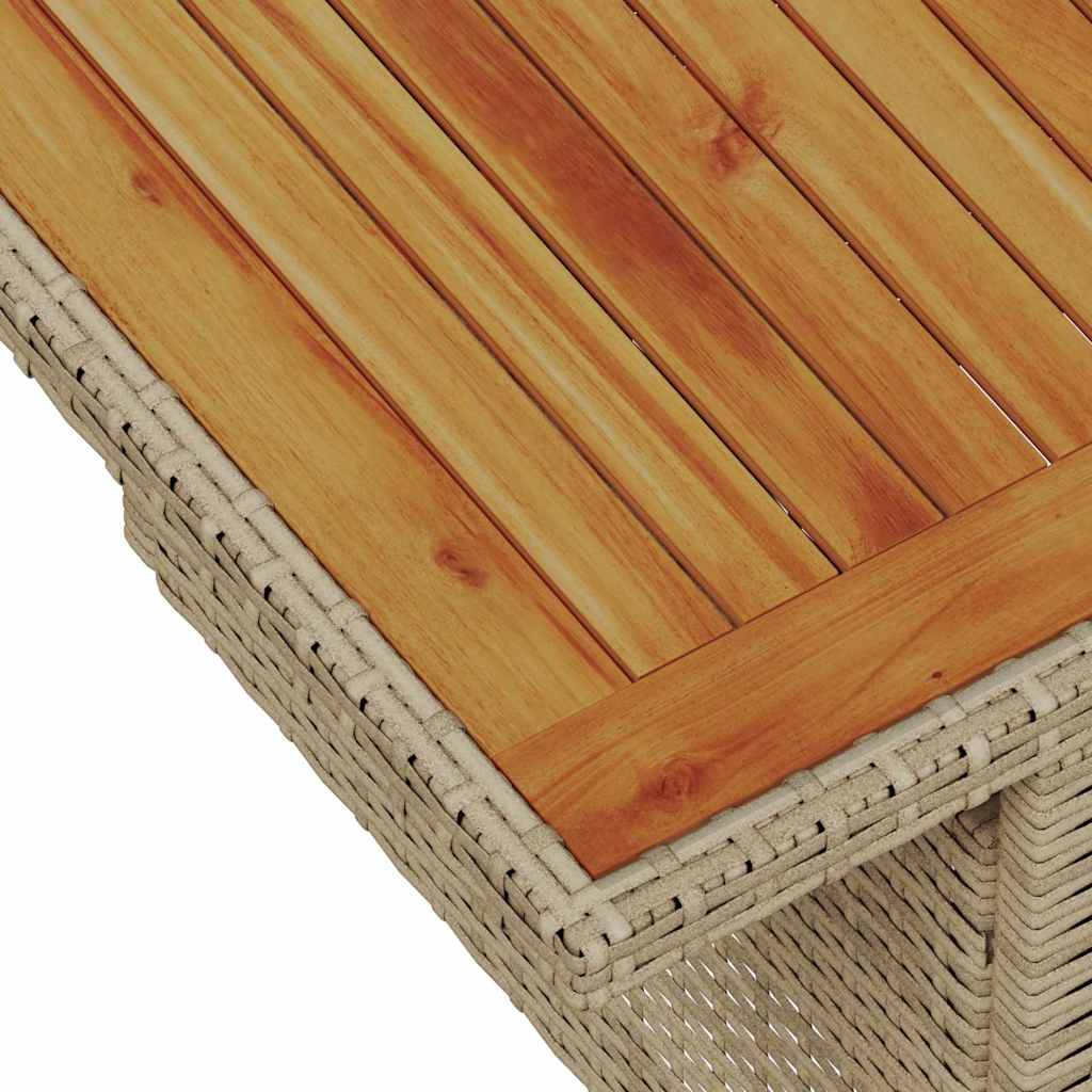 5 dalių sodo sofa su pagalvėlėmis Smėlio Poli Ratanas Akacija