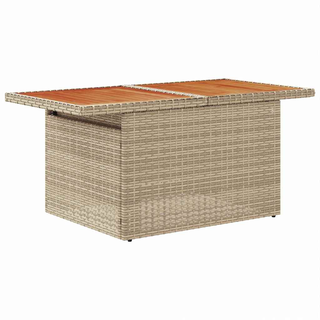 5 dalių sodo sofa su pagalvėlėmis Smėlio Poli Ratanas Akacija