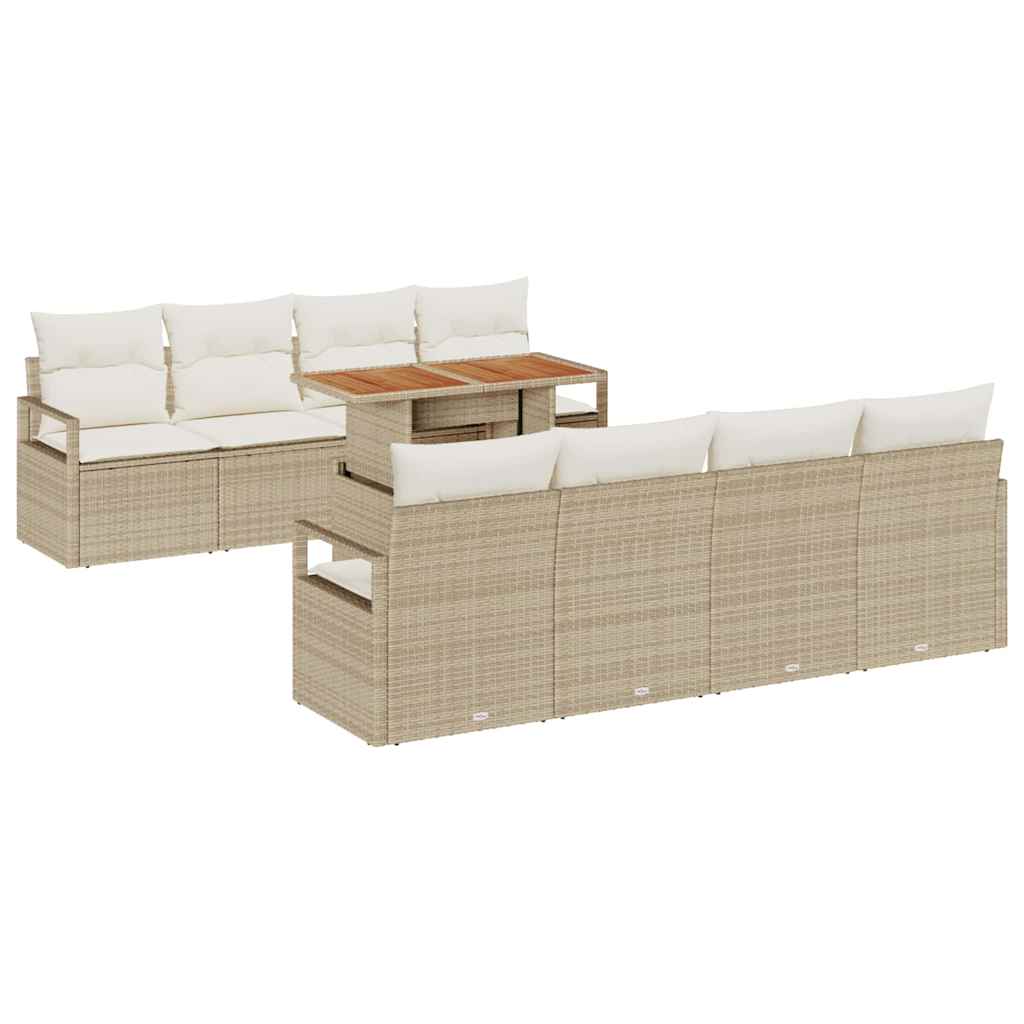 Sodo Sofų Rinkinys 9 pcs Bežinė, kreminė 100 x 55 x 73 cm