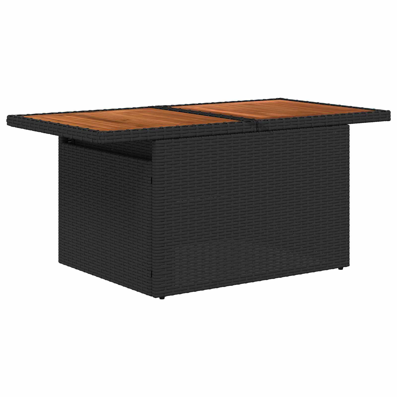 Sodo Sofų Rinkinys su pagalve 9 pcs Juoda Žalsvai mėlyna