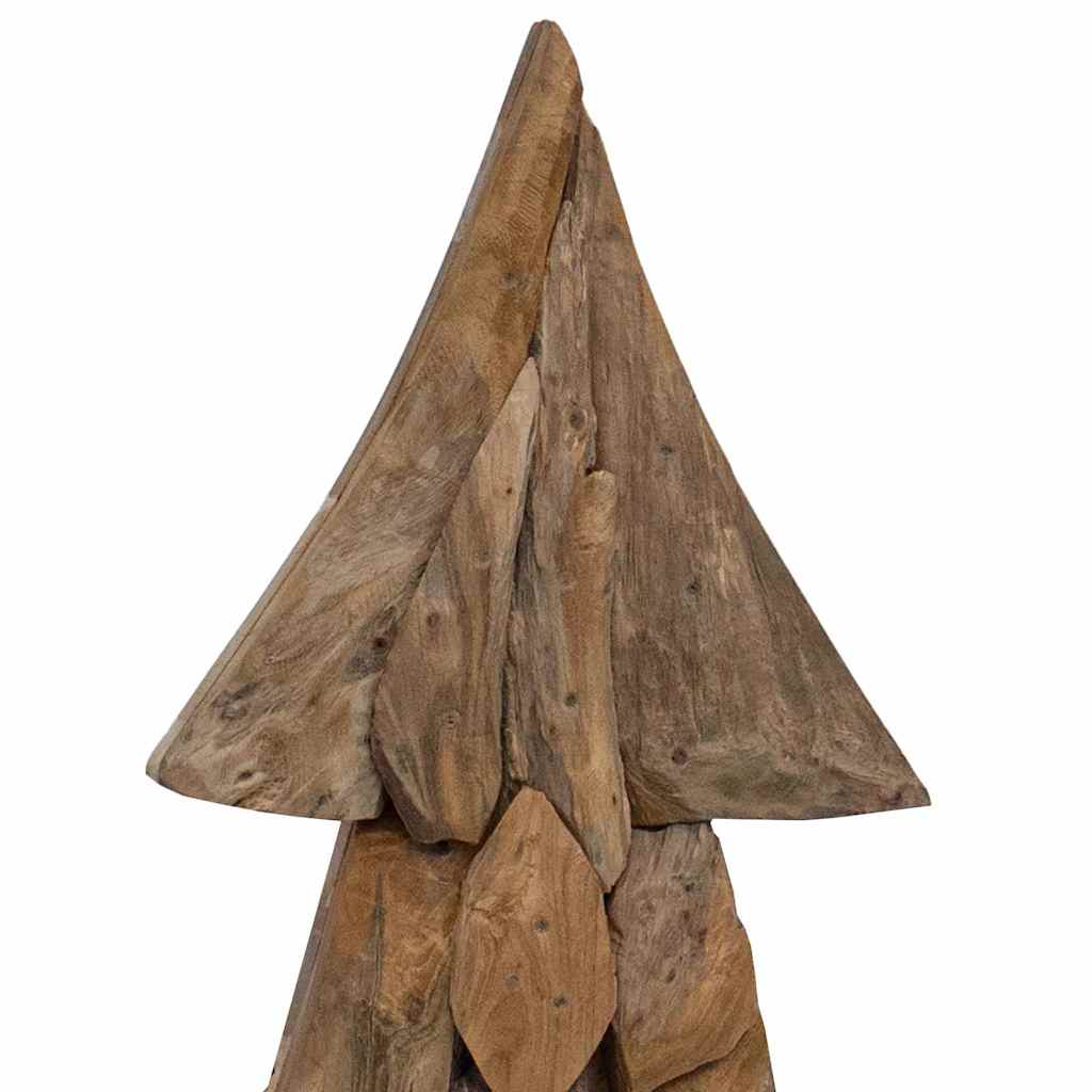 Christmas Tree Stand Brown 90 cm Solid Teak Wood