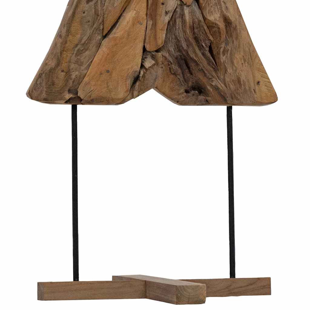 Christmas Tree Stand Brown 90 cm Solid Teak Wood