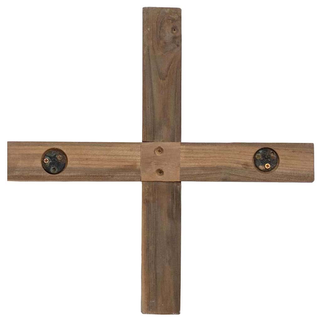 Christmas Tree Stand Brown 90 cm Solid Teak Wood