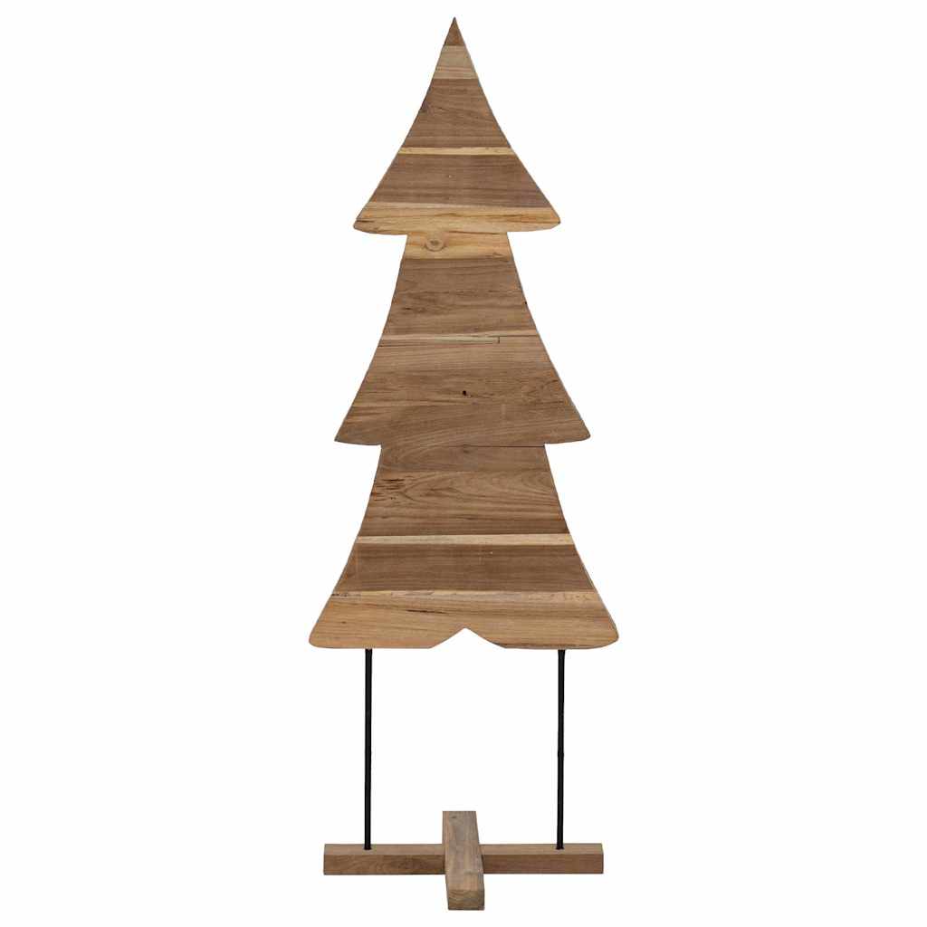 Christmas Tree Stand Brown 90 cm Solid Teak Wood