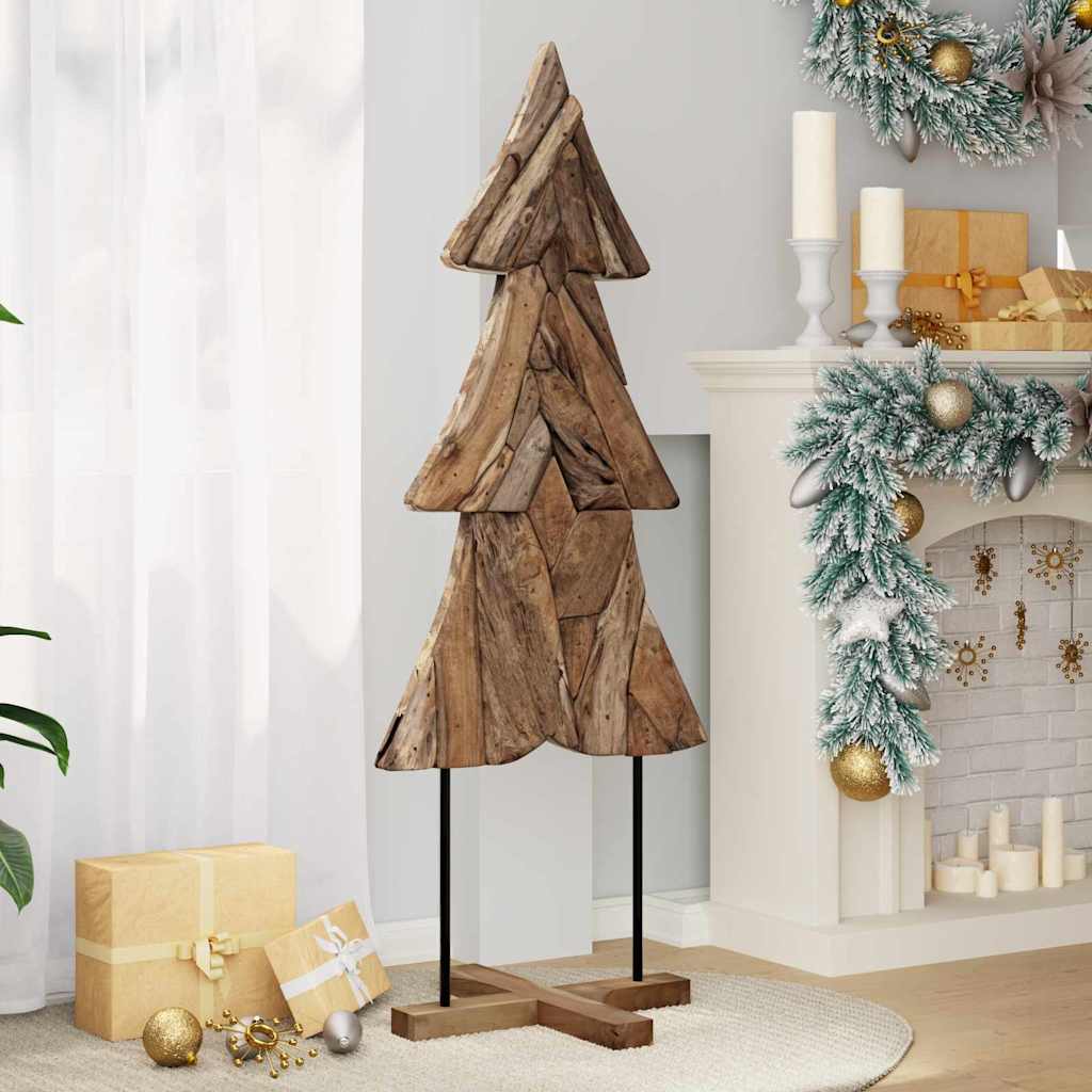 Ziemassvētku eglīte ar statīvu Brūna 150 cm Tīkkoks masīvs