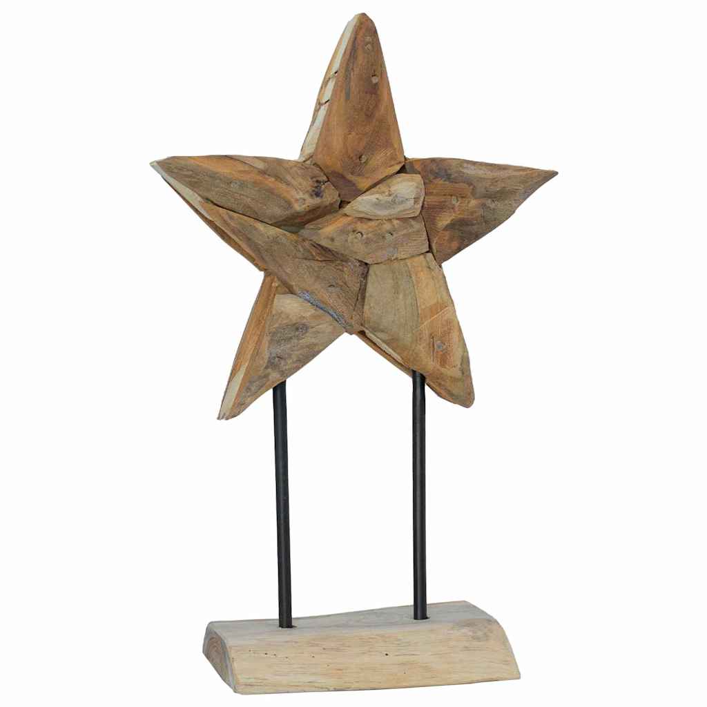 Kalėdų žvaigždė LED Ruda 31 x 15 x 46 cm Kieto teka medžio