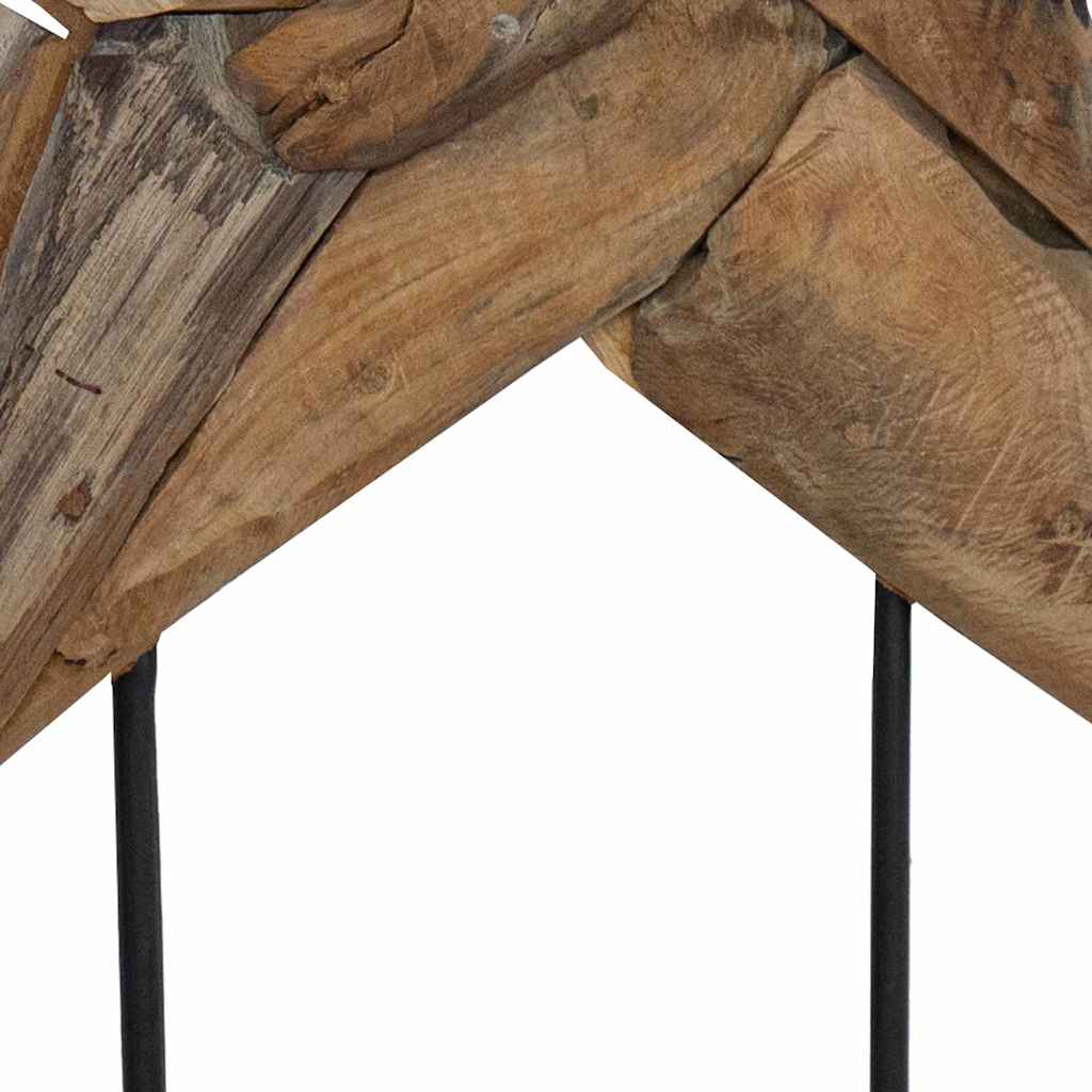 Ziemassvētku zvaigzne brūna 59,5 x 18 x 74 cm no cietkoka