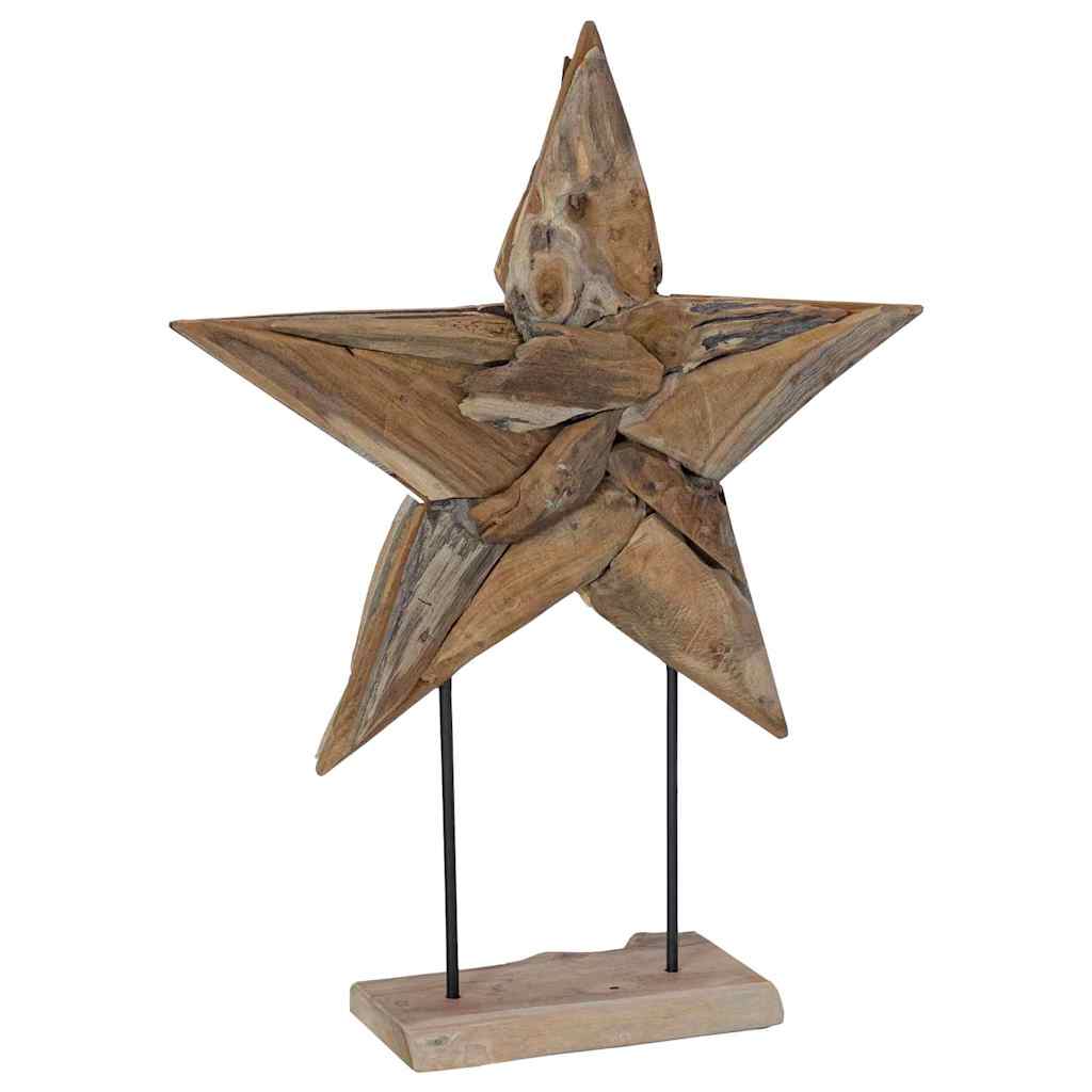 Ziemassvētku zvaigzne brūna 59,5 x 18 x 74 cm no cietkoka