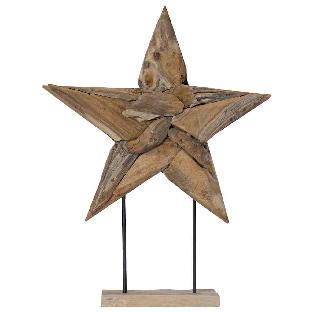 Ziemassvētku zvaigzne brūna 59,5 x 18 x 74 cm no cietkoka