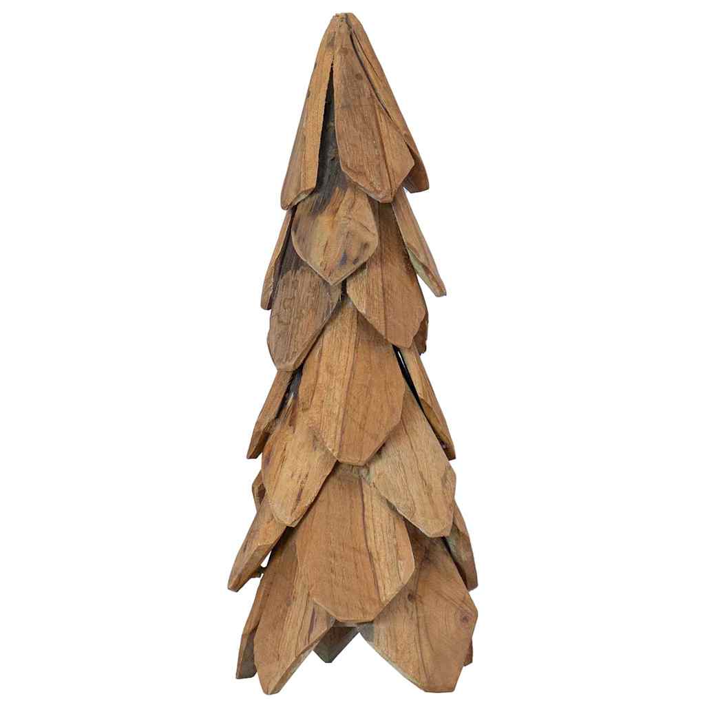 Christmas Tree Stand Brown 50 cm Solid Teak Wood