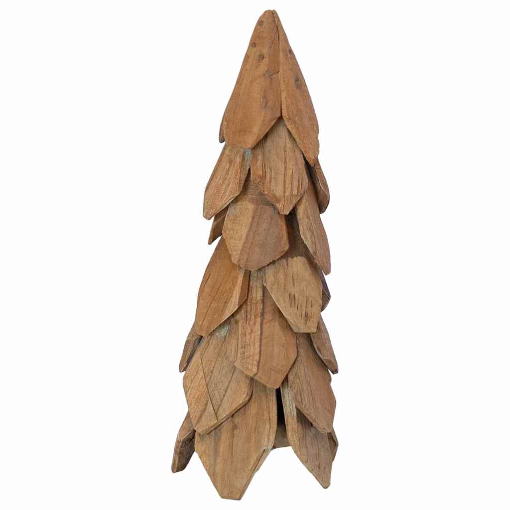 Christmas Tree Stand Brown 50 cm Solid Teak Wood