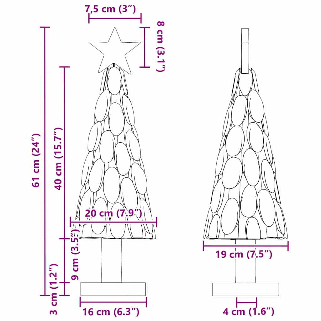 Kalėdų eglutė MEADOW EMBER, stovu Ruda 60 cm. Tikmedžio masyvas