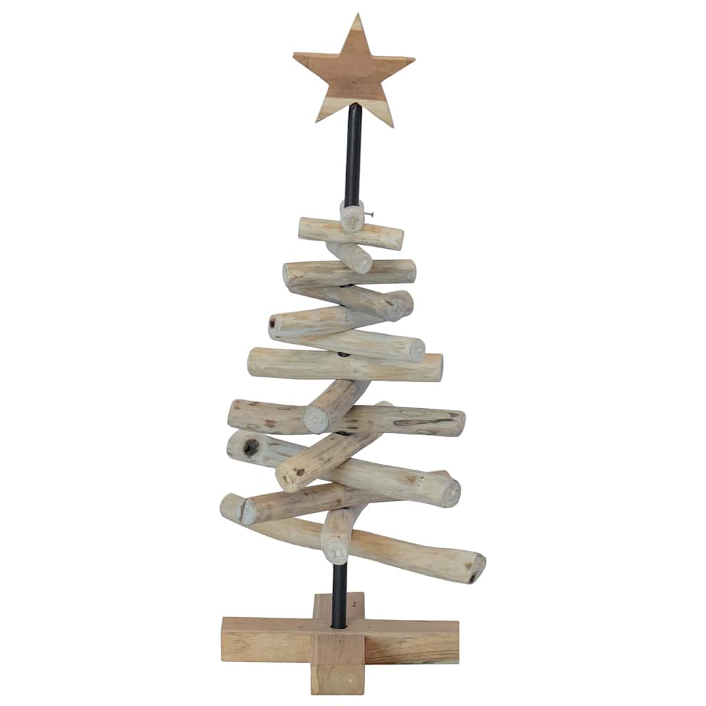 Ziemassvētku eglīte ar statīvu, brūna, 60 cm, masīvs tīkkoks