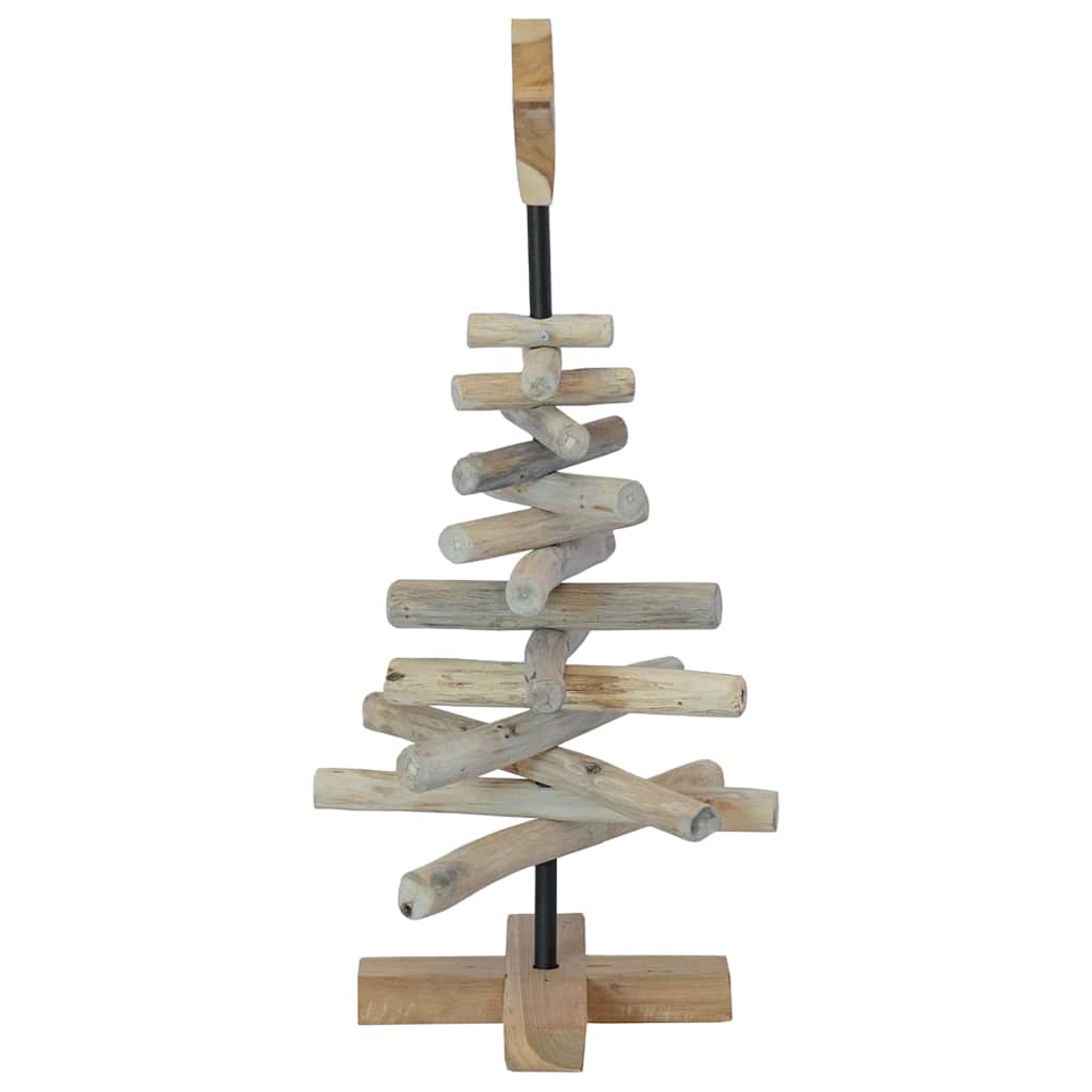 Ziemassvētku eglīte ar statīvu, brūna, 60 cm, masīvs tīkkoks