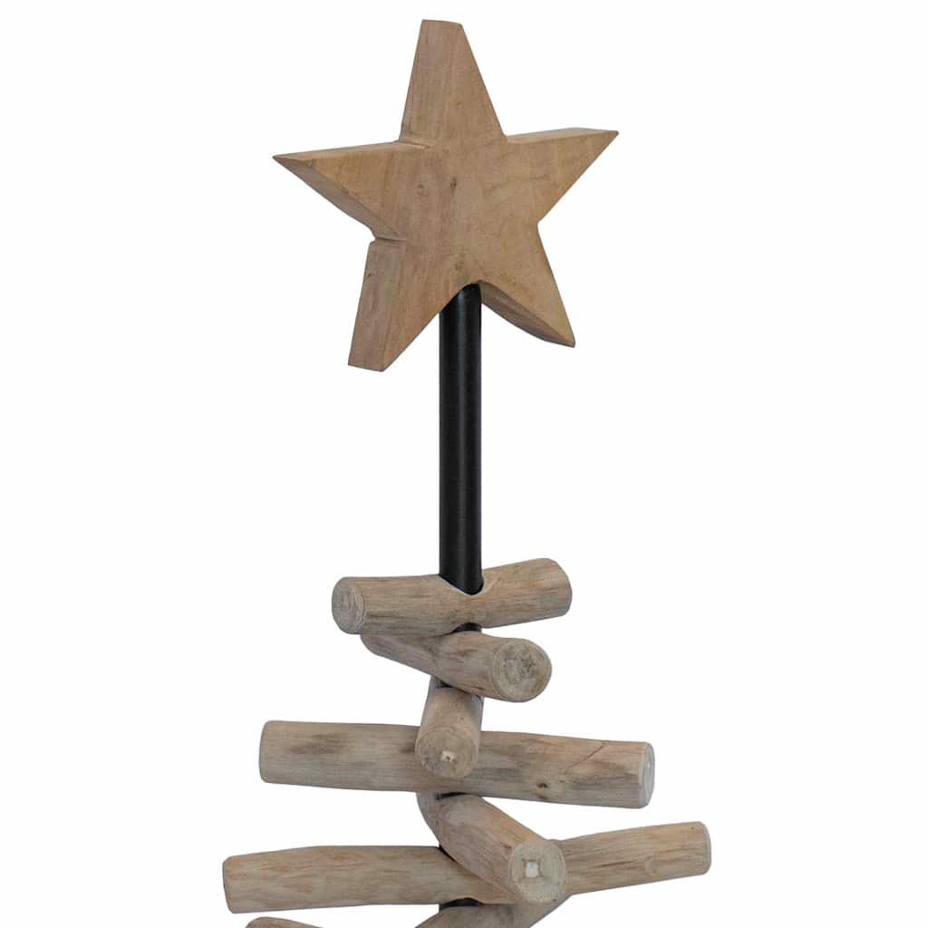 Christmas Tree Stand Brown 90 cm Solid Teak Wood