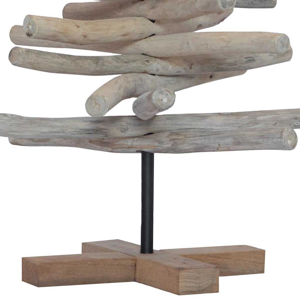 Christmas Tree Stand Brown 90 cm Solid Teak Wood